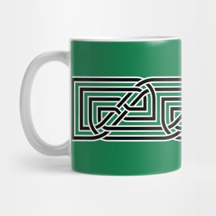 Decorative Rectangular Celtic Interlaced Knot Pattern 2 Mug